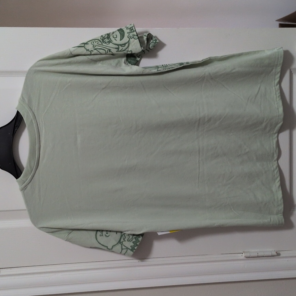Peanuts Green T-shirt With Pink Embroidery Letters - Picture 4 of 6